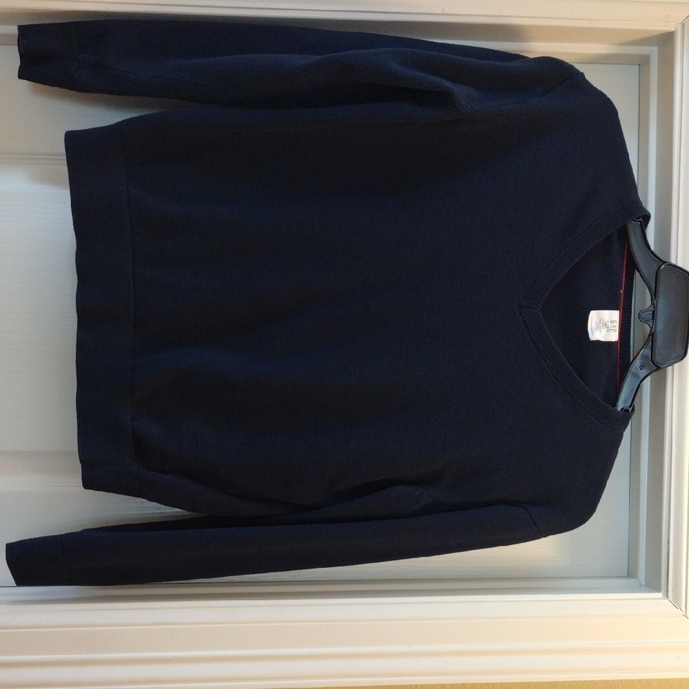 GAP Men's V-Neck Sweater - Navy Blue